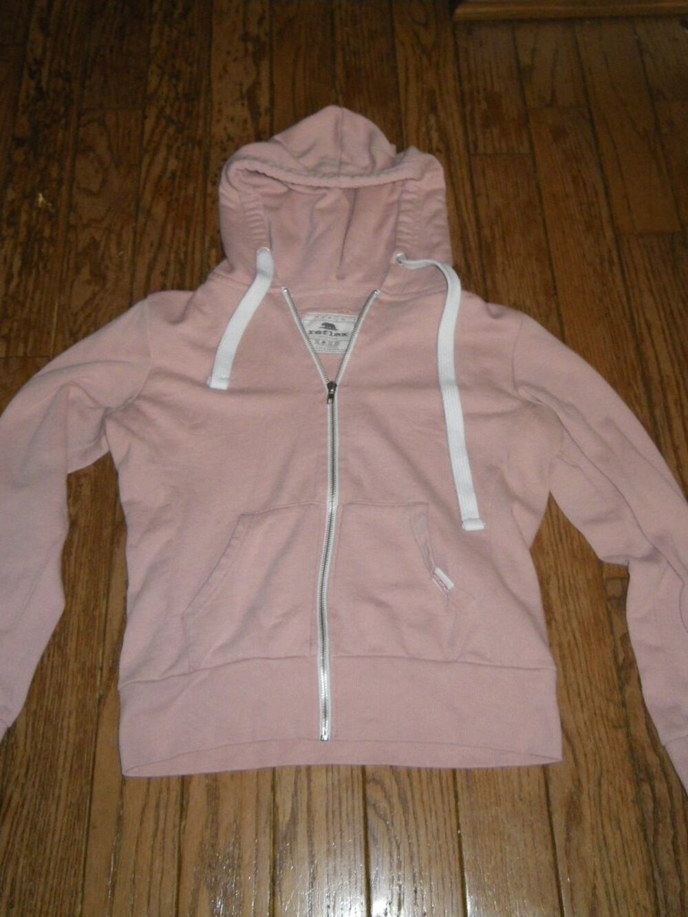 Women's Zip-Up Hooded Sweatshirt - Light Pink